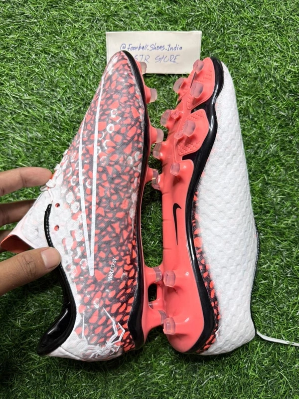 Hypervenom Phantom 3 White Orange Low-top FG With Lace(Colour Changing) - 9