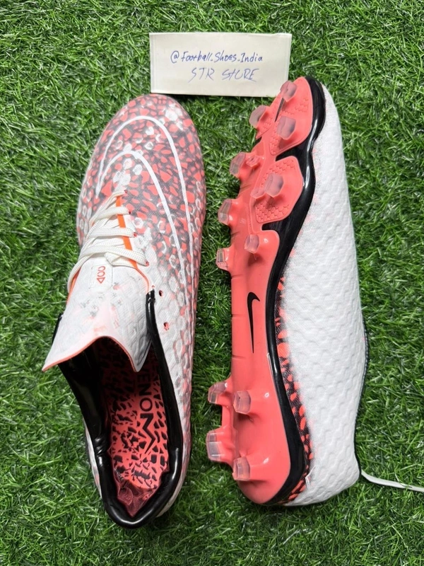 Hypervenom Phantom 3 White Orange Low-top FG With Lace(Colour Changing) - 9