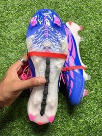 Predator Elite Foldover Blue And Pink Colour FG With Lace - 8