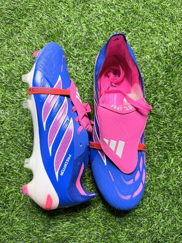 Predator Elite Foldover Blue And Pink Colour FG With Lace - 9.5