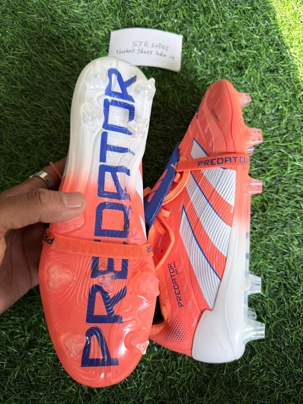 Predator Foldover Elite Orange Blue Colour FG With - 6