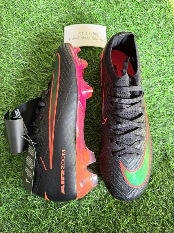 Mercurial Vapor 16 Elite Black Red Low-top FG With Lace - 7.5