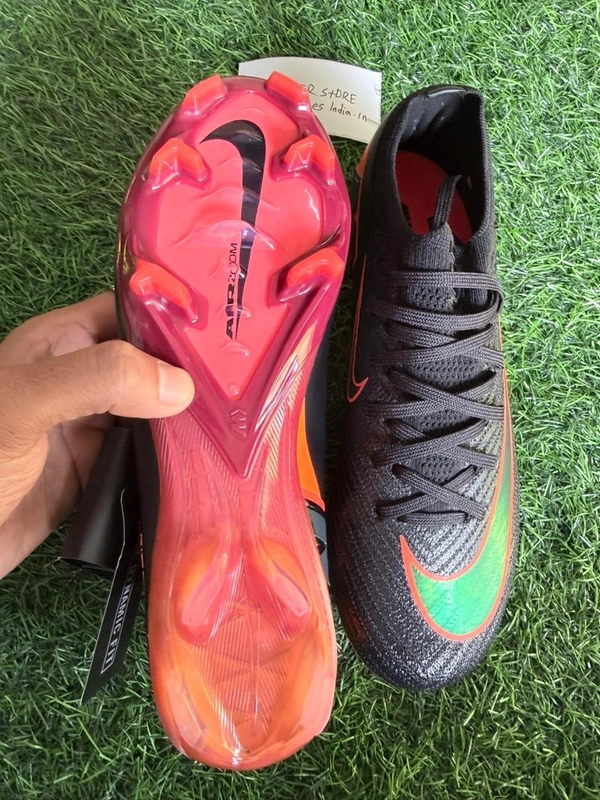 Mercurial Vapor 16 Elite Black Red Low-top FG With Lace - 7.5