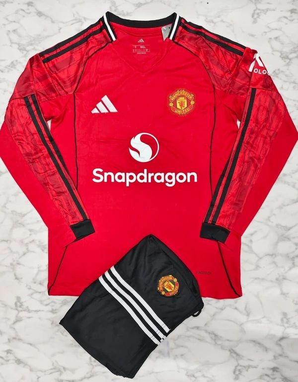 Manchester United 25/26 Home Kit Fan Edition Full Sleeve With Short - S