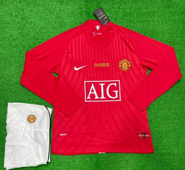 Retro Manchester United 2008 Home Fan Edition Full Sleeve With Short - XL