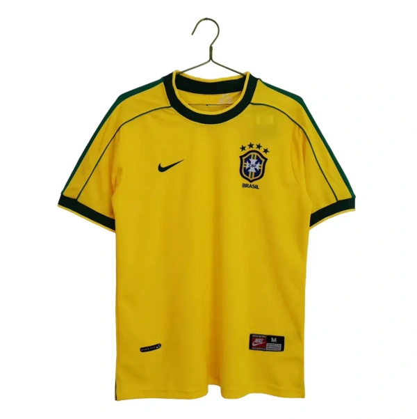 Retro Brazil 1998 World Cup Jersey Half Sleeve - S
