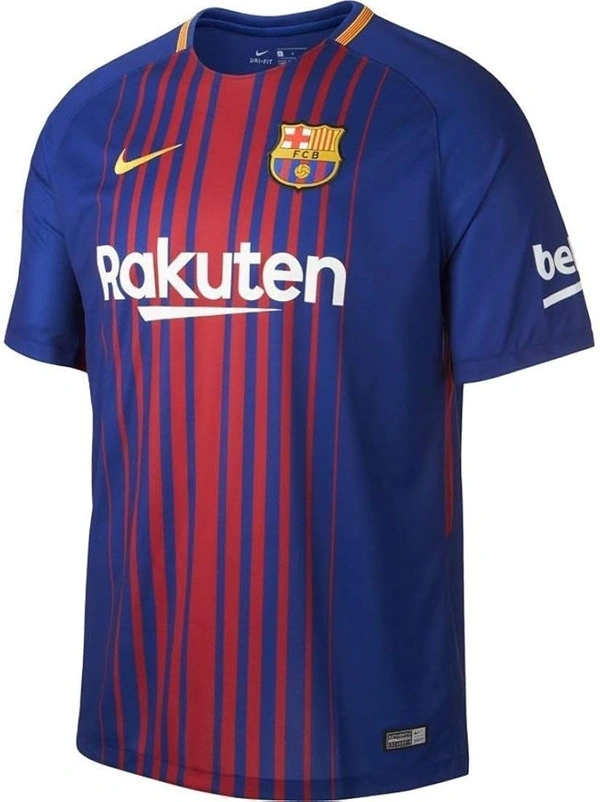Retro FC Barcelona 17/18 Home Half Sleeve Jersey - S