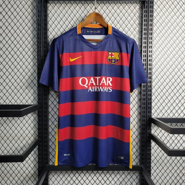 Retro FC Barcelona 15/16 Home Kit Halt Sleeve - S