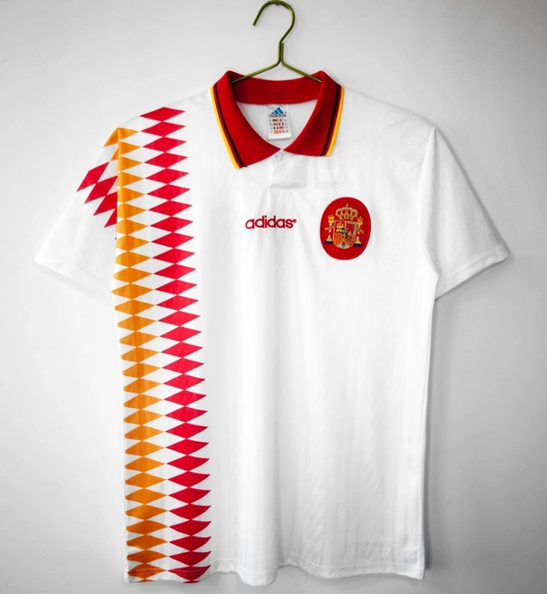 Retro Spain 1994 Away White Half Sleeve - XL