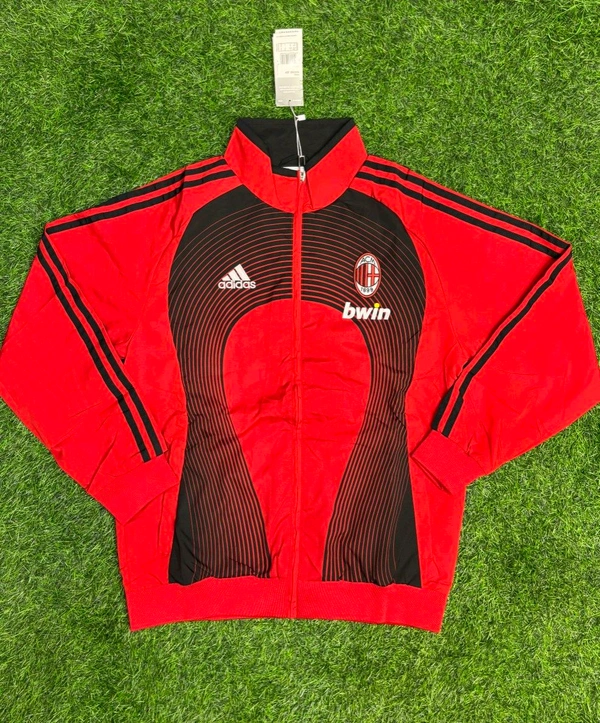 AC Milan Red And Black Colour Windbreaker - XL