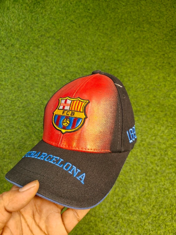 Barcelona Red And Black Colour Cap