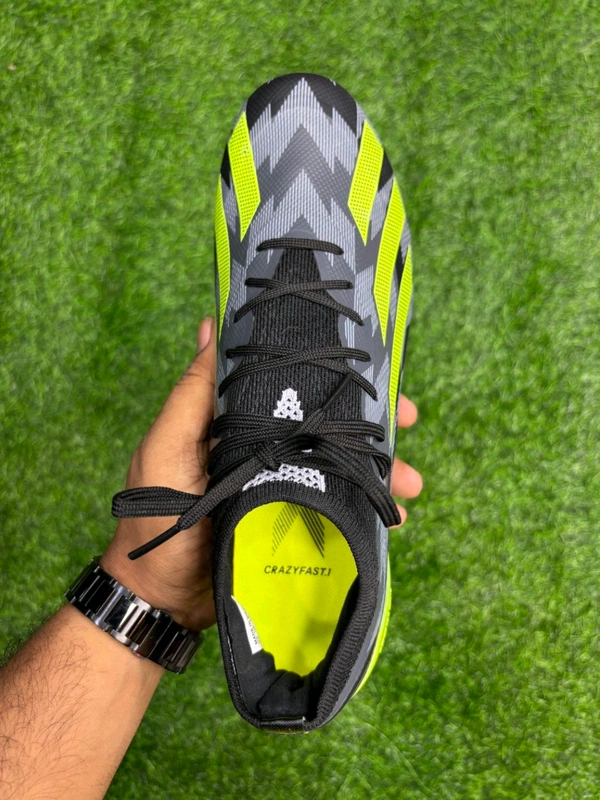 CrazyFast Black Green Colour Low-top FG - 8