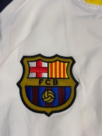 FC Barcelona White Colour Windbreaker Jacket - M