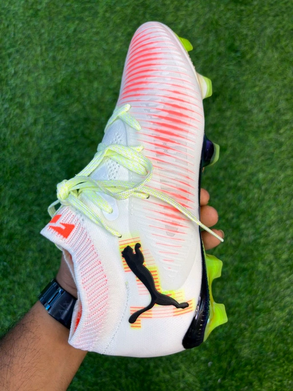 Future 8 Ultimate White And Orange FG With Lace - 6