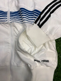 Madrid White And Blue Colour Windbreaker Jacket - S