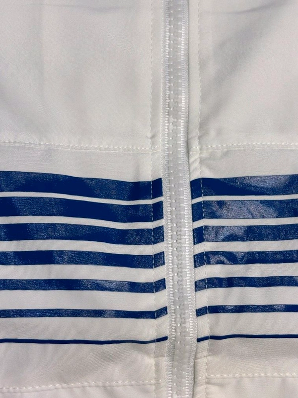 Madrid White And Blue Colour Windbreaker Jacket - L