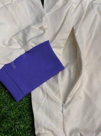 Madrid White And Purple Colour Windbreaker Jacket - S