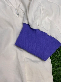 Madrid White And Purple Colour Windbreaker Jacket - M