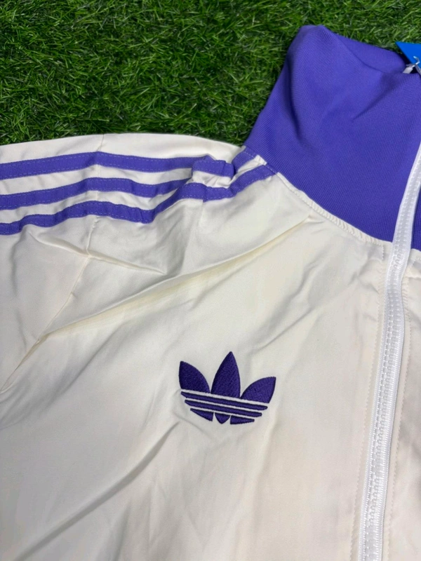 Madrid White And Purple Colour Windbreaker Jacket - L