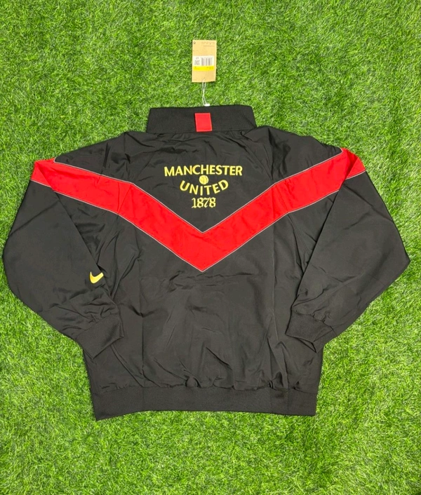 Manchester United Black And Red Colour Windbreaker Jacket - S