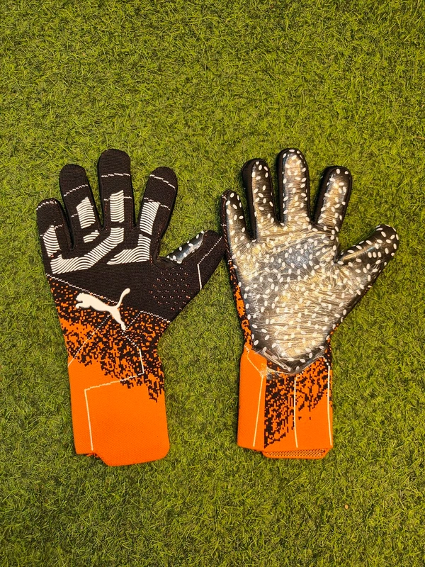 Match Gloves Orange And Black Colour - 8