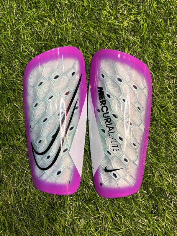Mercurial Lite White & Purple Colour Premium Shin Pad