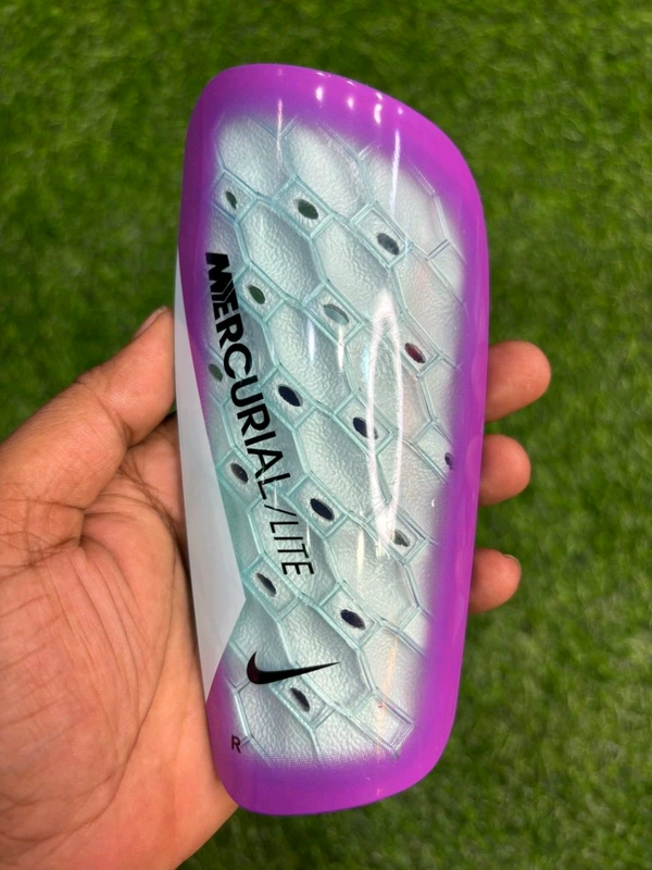 Mercurial Lite White & Purple Colour Premium Shin Pad