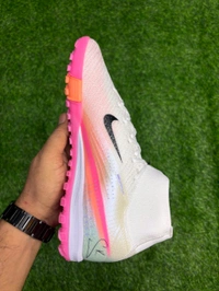 Mercurial Superfly 10 White Pink Mix AG/Turf High-Top With Lace - 8.5