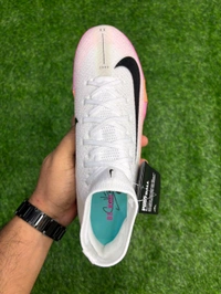 Mercurial Superfly 10 White Pink Mix AG/Turf High-Top With Lace - 6
