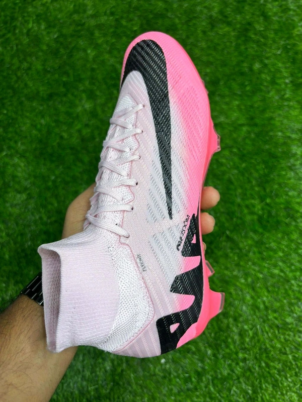 Mercurial Superfly 9 Baby Pink High-Top FG With Lace - 6