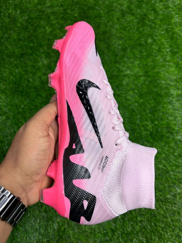 Mercurial Superfly 9 Baby Pink High-Top FG With Lace - 7.5