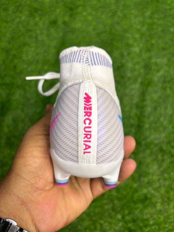Mercurial Superfly 9 High-top FG/AG White Colour - 7.5