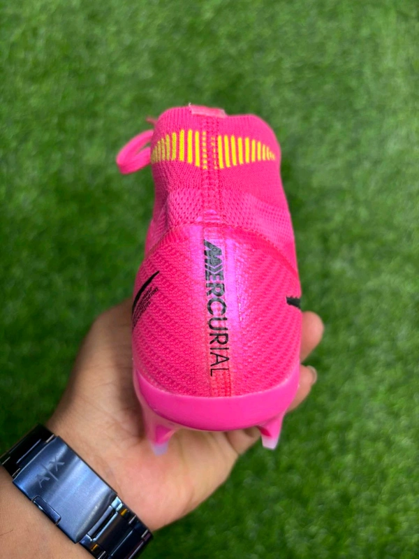 Mercurial Vapor 15 Pink Colour High Top FG With Lace - 7
