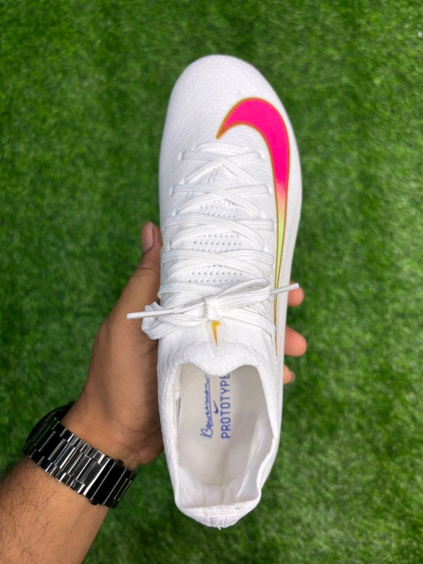 Mercurial Vapor 16 Elite White Pink Low-top With Lace FG - 7.5
