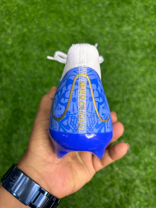 Mercurial Vapor 16 White Blue With Lace FG - 8.5