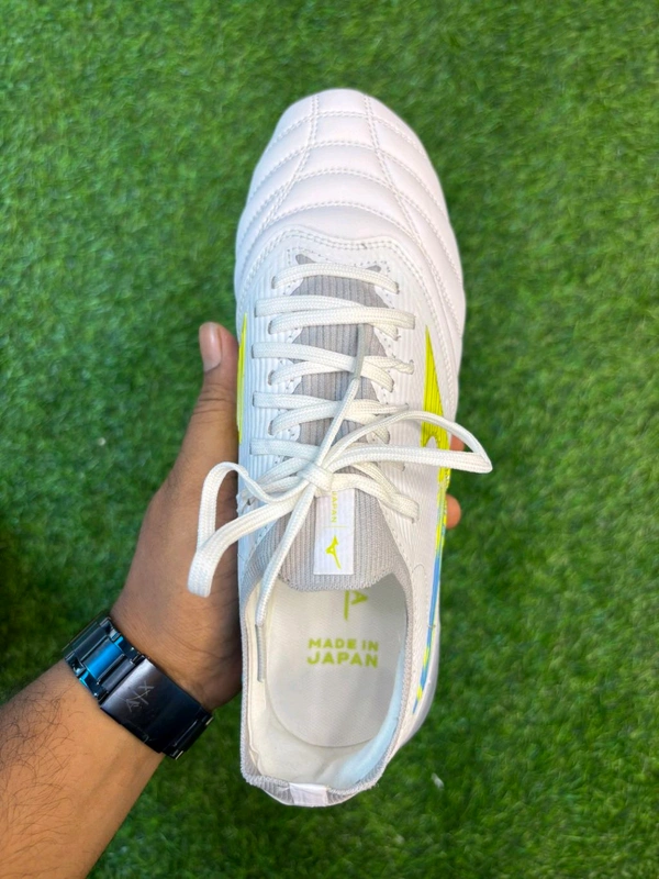 Mizuno Neo 3 White And Silver FG With Lace - 7.5