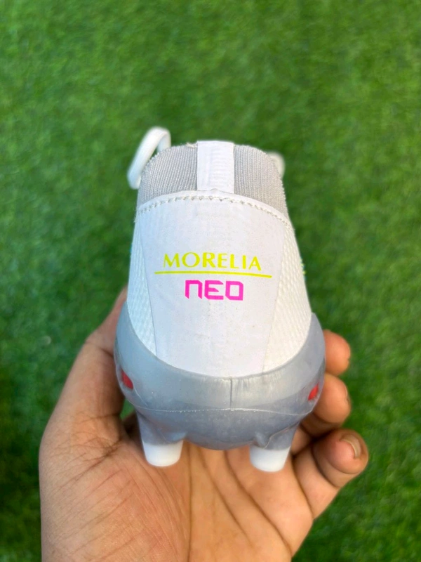 Mizuno Neo 3 White And Silver FG With Lace - 7.5