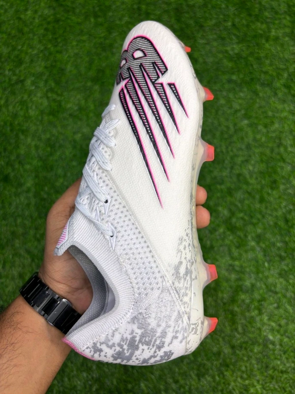 NB Furon V6 Pro White Pink Colour Low-top FG With Lace - 6