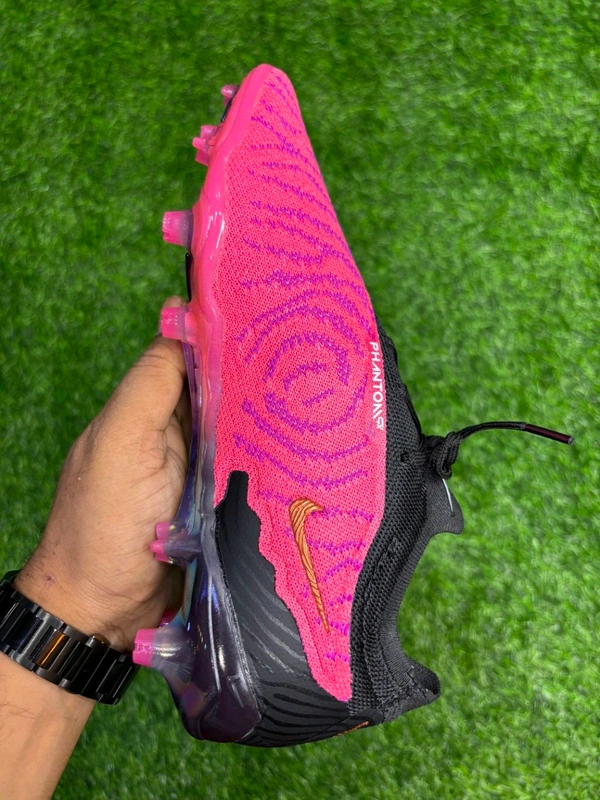 PhantomGX Elite Low-top Pink Black Colour FG With Lace - 7.5