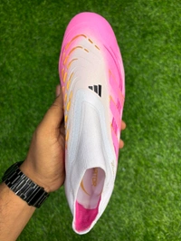 Predator Elite White And Pink Colour FG Without Lace - 6.5