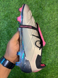 Predator Foldover Elite Grey And Pink FG - 8