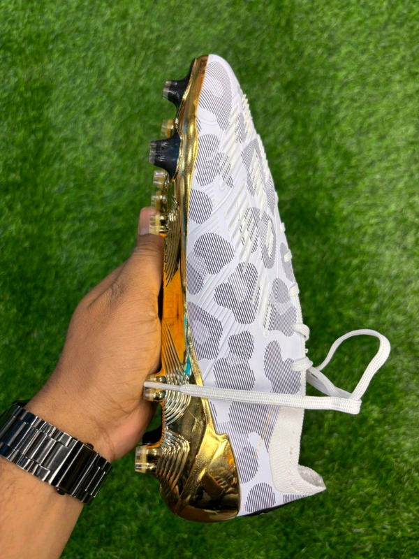 Predator Grey And Gold Colour FG With Lace - 8