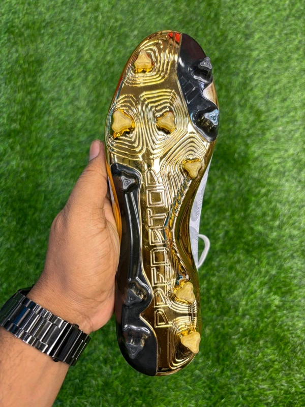 Predator Grey And Gold Colour FG With Lace - 8