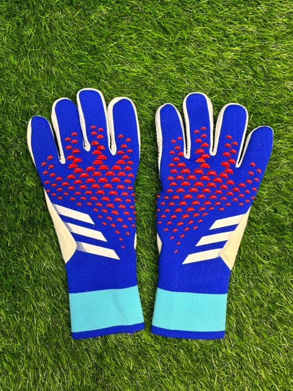 Predator White And Blue GK Gloves - 9