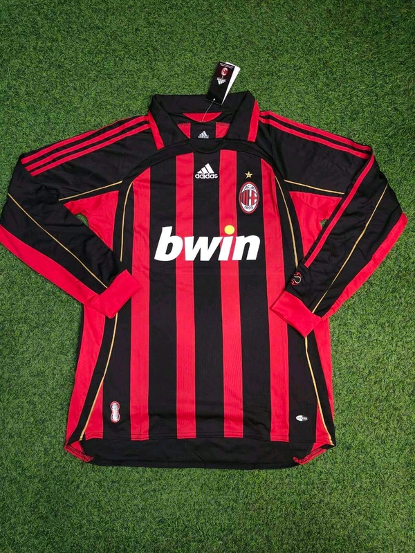 Retro Ac Milan 2006-07 Home Long Sleeve Jersey - L
