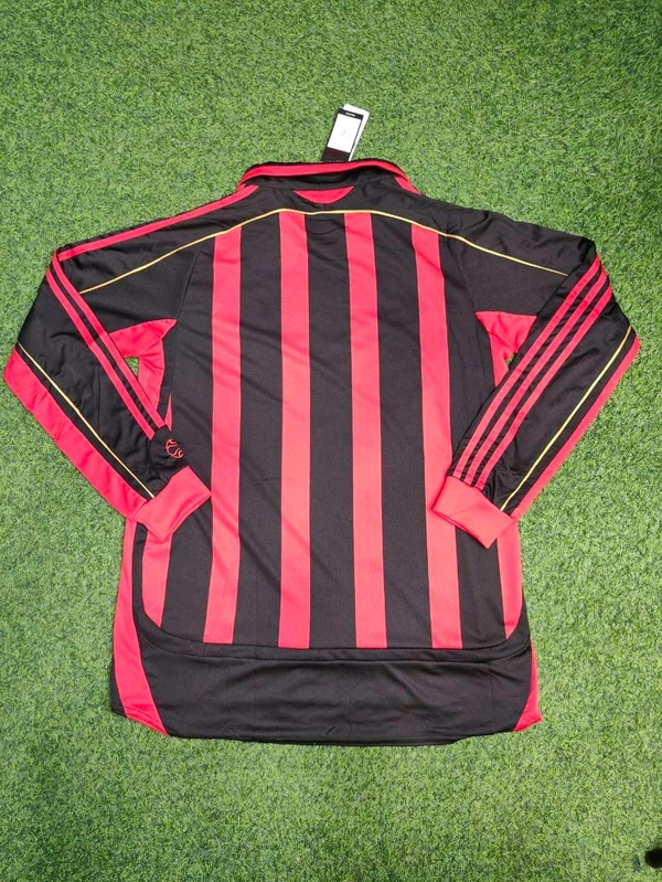 Retro Ac Milan 2006-07 Home Long Sleeve Jersey - L