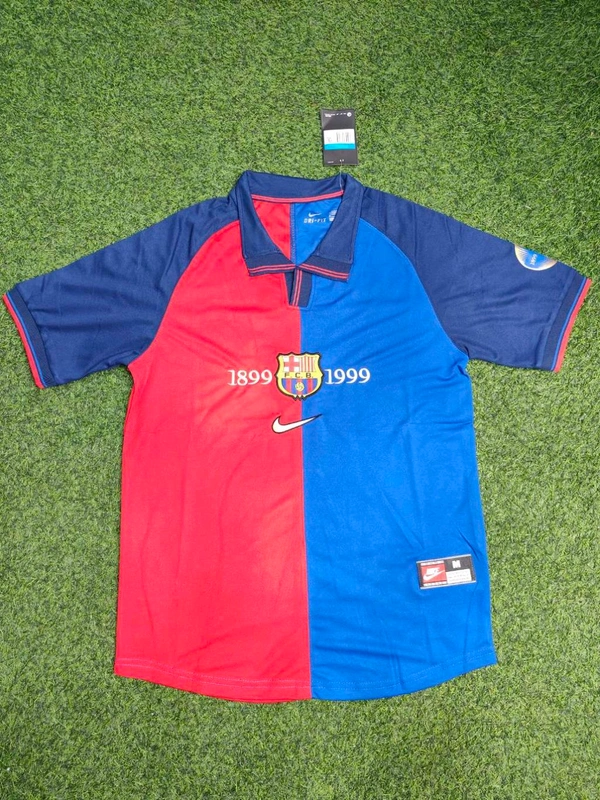 Retro Barcelona 1999-00 Home Half Sleeve - M