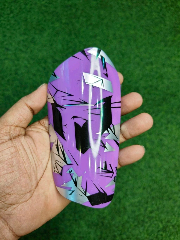 Small Size Shin Guards Graphics Design (1 Pis) - Purple