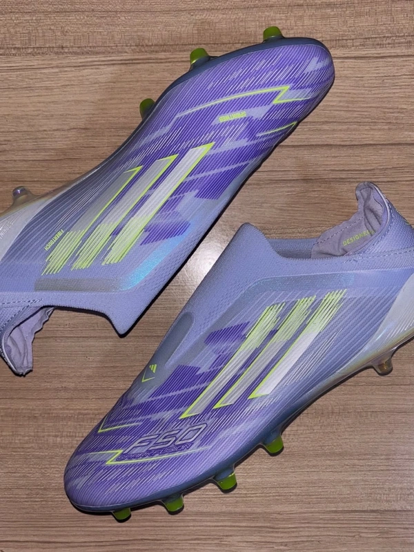 F50 Elite Sparkfusion Light Purple Colour Low-Top FG Without Lace - 5