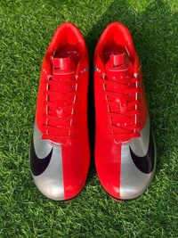 Mercurial Superfly 1 CR7 Regen Red Silver Colour Low-top FG With Lace - 9